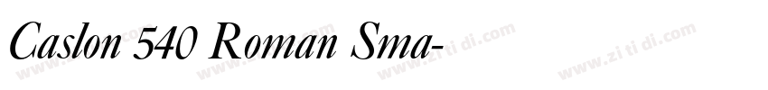 Caslon 540 Roman Sma字体转换